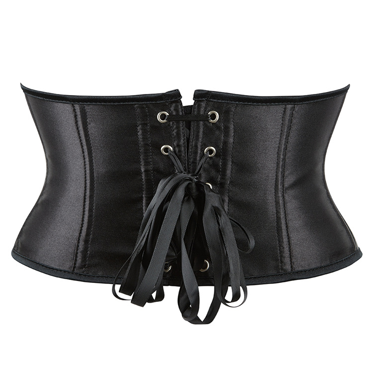 Women Gothic Faux Leather Corset Ladies Bustiers Lace Up Boned Waist Trainer